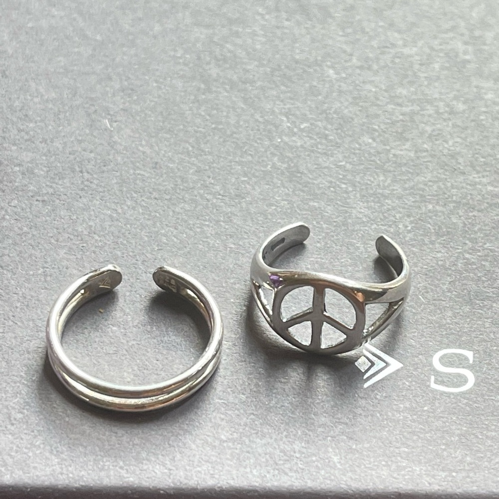 Silpada sterling silver toe rings/Set of two/O2030/O0961
